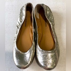 LUCKY Brand Gold Etched Ballet Flats - NWT